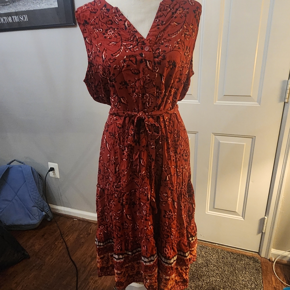 Red Floral Dress